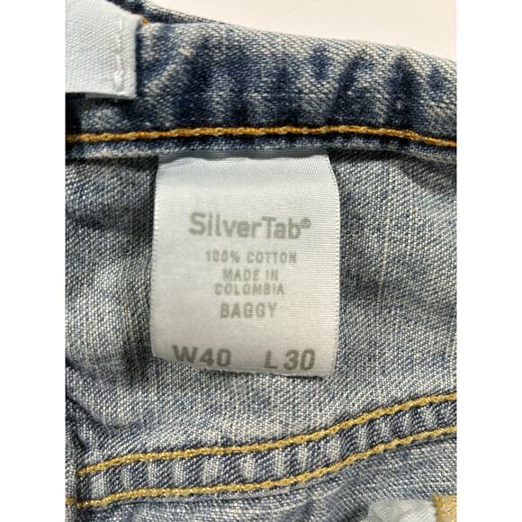 Vintage Levis SilverTab Jeans Mens 40x30 Blue Baggy Fit Denim 90s Y2K - Picture 4 of 8